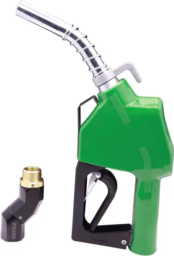Vista 11 de Boquilla de combustible de 1 pulgada NPT con apagado automático verde para bomba de gasolina, boquilla resistente con manguera de combustible