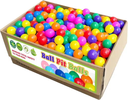Vista 9 de 50 pelotas para niños, bolas de plástico para hogueras de pelotas, bolas de juego a prueba de aplastamiento de 2.2 pulgadas, sin BPA, no tóxicas, 7