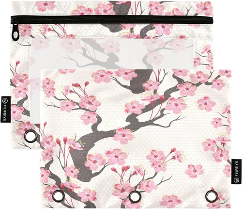 Vista 39 de Baseball White Pencil Pouch for 3 Ring Binder 2 Pack Binder Pencil Pouches Zippered Clear Pencil Case Cosmetic Bag for Office School College Supplies