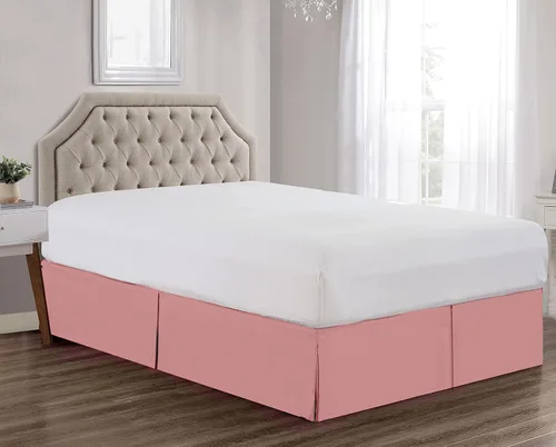 Vista 15 de Sheets & Beyond Falda de cama plisada de microfibra cepillada sólida súper suave de 14 pulgadas, con volantes (tamaño individual, beige)
