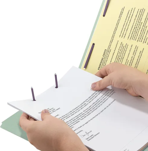 Vista 4 de Smead Carpeta de archivos de cierre de cartón prensado con pestañas finales con cierres SafeSHIELD, 2 sujetadores, expansión de 1 pulgada