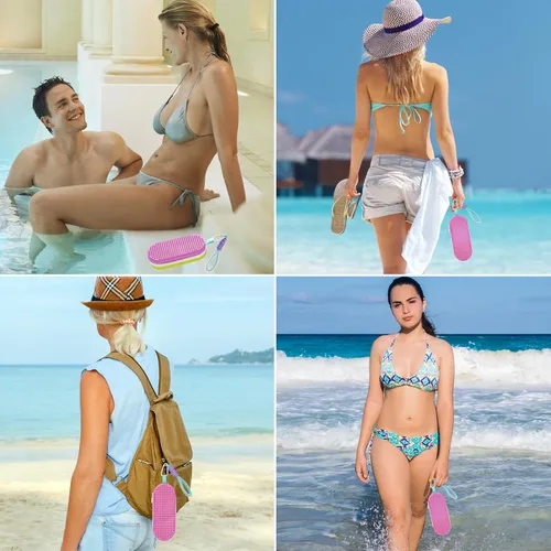 Vista 7 de Mgsarbny - Funda protectora de silicona para gafas de natación, con orificio de drenaje para gafas