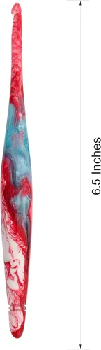 Vista 5 de Ommi - Ganchos de ganchillo con mango ergonómico, gancho de ganchillo hecho a mano de 7 pulgadas, aguja de tejer, tejido de hilo para manualidades