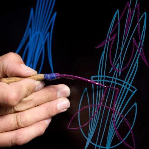 Vista 4 de Custom Shop KSE755-QP - Pintura esmaltada EZ Flow a rayas y letras de oro 23K, 4 onzas