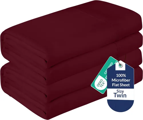 Vista 103 de Royale Linens Juego de 6 sábanas encimeras a granel, sábanas superiores, microfibra suave de 1800, resistente a las arrugas y a las manchas