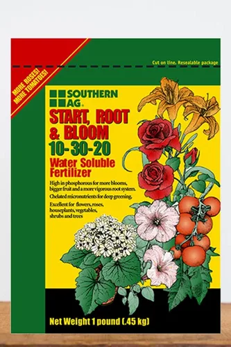 Southern Ag Start Root & Bloom Fertilizante soluble en agua 10-30-20, 1 LB Tamaño: 1 LB