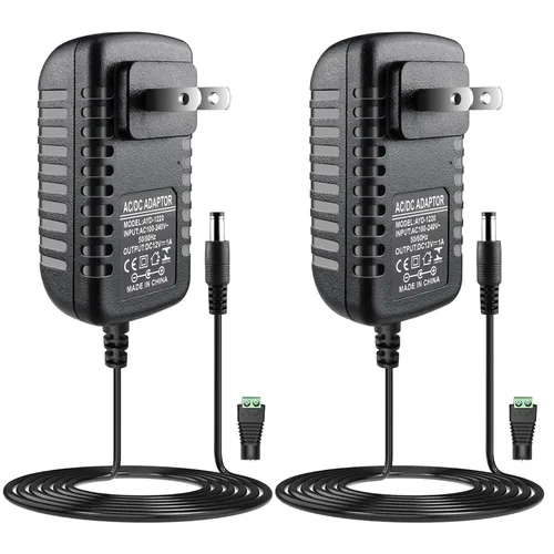 LightingWill Fuente de alimentación de 12V, adaptador de alimentación de 12W, fuente de alimentación de 110V CA a 12V 1A CC, transformador de