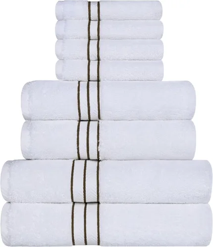 Vista 44 de Superior Juego de toallas de algodón turco ultra afelpadas de 10 piezas, ideal para baño principal, baño de invitados, secado rápido, ducha, spa