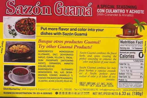 Vista 2 de Sazón Guama Seasoning with Coriander and Annatto, 6.33 oz, 2 Packs