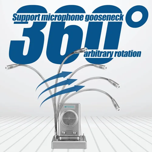 Vista 4 de Retekess TW102 - Altavoces de micrófono para ventana, sistema de intercomunicación de ventana, cable de 26.2 ft con altavoz externo fuerte, sistema