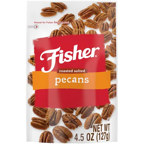 Vista 8 de Fisher Snack Nueces Pecanas Pralinadas, 5.5 oz (Paquete de 1), Bolsa Resellable, Nueces Pecanas Confitadas Mammoth, Perfectas para Regalar