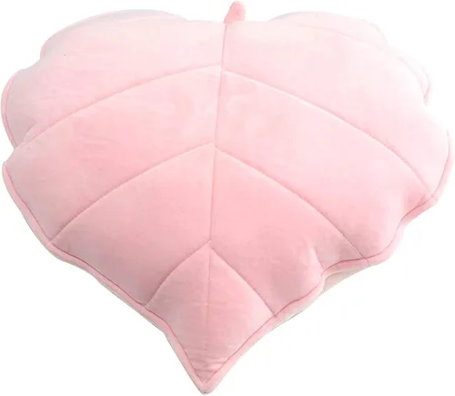 Vista 6 de YILANLAN Almohada de hoja divertida almohada de piso de felpa simulación cojín de oficina silla sofá almohada de coche almohada de decoración de Gris