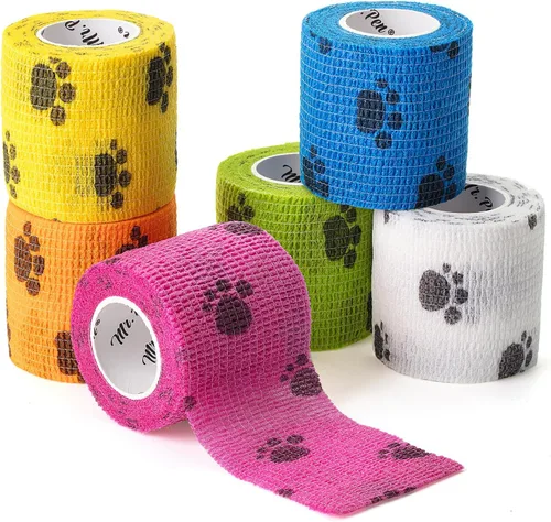 Vista 10 de Mr. Pen - Envoltura de vendaje autoadhesiva, 1 pulgada x 5 yardas, paquete de 24, colorido, elástico cohesivo a granel para deportes, muñeca