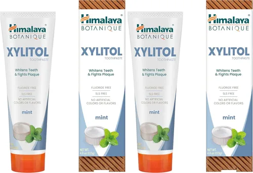 Vista 7 de Himalaya Botanique - Pasta de dientes con xilitol, sabor a menta, pasta de dientes sin flúor para blanquear los dientes, combatir la placa