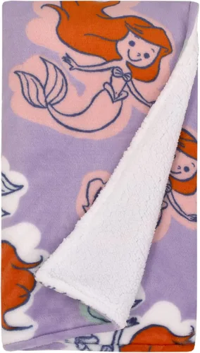 Vista 17 de Disney Finding Nemo - Manta de sherpa súper suave para bebé con diseño de tortugas marinas color naranja, verde azulado y blanco