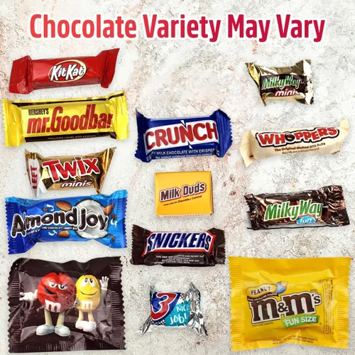 Vista 3 de Paquete variado de caramelos de chocolate – 5 libras a granel, mezcla de chocolate a granel surtida, surtido de dulces de oficina para fiestas