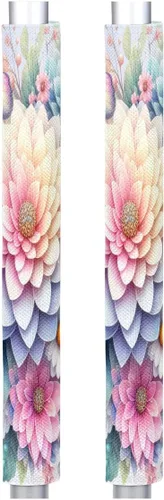 Vista 32 de Pardick Juego de 2 fundas para mango de puerta de refrigerador de otoño Hojas de otoño Lavables Fundas para nevera, lavavajillas, microondas, horno