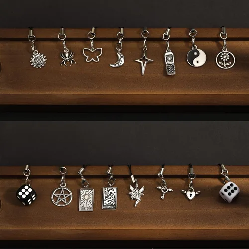 Vista 7 de Dijes de teléfono Y2k Accesorios de estética de hadas, dijes lindos y kawaii