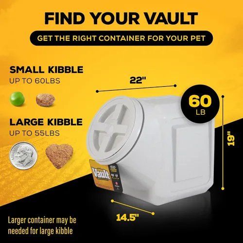 Vista 2 de Gamma2 Vittles Vault - Contenedor apilable de almacenamiento de alimentos para perros con tapa de sellado, contenedor de almacenamiento de alimentos