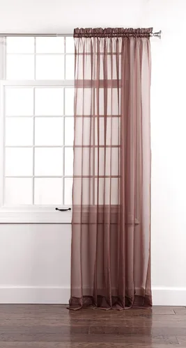 Vista 57 de Stylemaster Elegance Cenefa recta de gasa transparente, 60 x 14 pulgadas, color dorado