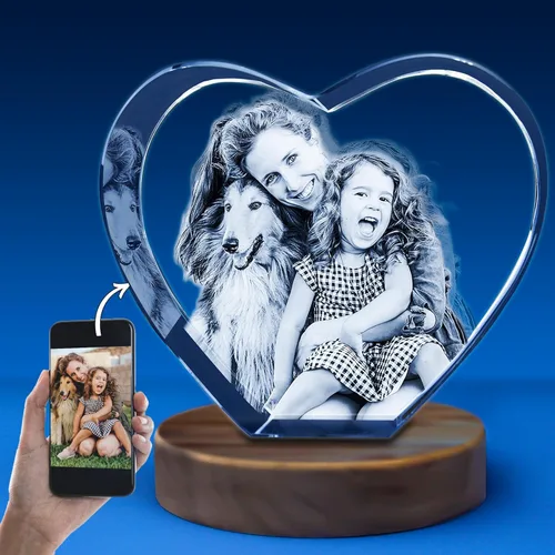 Vista 15 de Custom 3D Crystal Ball Photo – Personalized Mothers DayGifts for Mom, Laser Engraved Picture Crystal Keepsake, Unique Anniversary Birthday Gift for