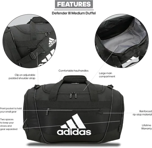Vista 7 de Adidas - Bolsa deportiva Defender 3, tamaño mediano