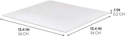 Vista 2 de iDesign The Sarah Tanno Collection - Tapete de silicona resistente al calor para organizadores de cajones de cosméticos, color blanco