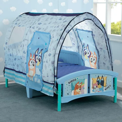 Vista 6 de Delta Children - Cama infantil de plástico Bluey con tienda