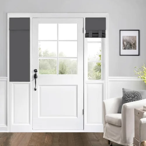 Vista 43 de Cortinas para puerta de aula, cortina de ventana con protección total de privacidad, panel de ventana opaco sólido, para puertas de vidrio, puertas