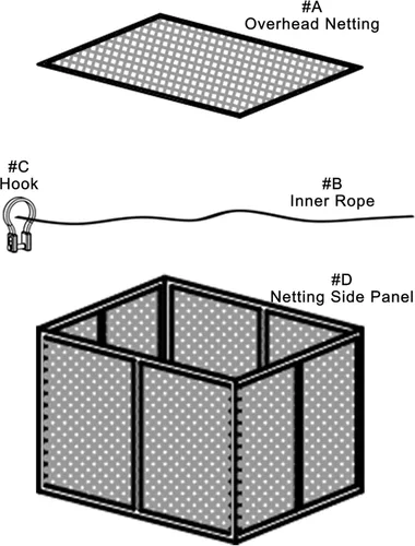 Vista 3 de Mosquitera de repuesto para pérgola de techo plano, malla para insectos (8 pies x 10 pies, marrón)