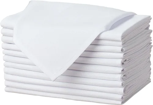 Vista 25 de Gee Di Moda – Servilletas de tela – Servilletas de cena de 43 x 43 cm de color berenjena – Juego de 12 servilletas de tela lavables y absorbentes