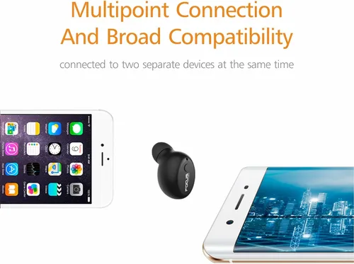 Vista 5 de Auricular invisible inalámbrico pequeño con mini bluetooth de Focuspower F10, con 6 horas de funcionamiento para el carro, con micrófono para iPhone