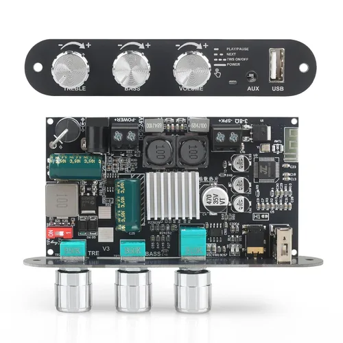 Placa de amplificador mono Wuzhi Audio ZK-1001U con TWS, salida de potencia de 100W, entrada de voltaje amplio para vehículos 9-24V, compatible con