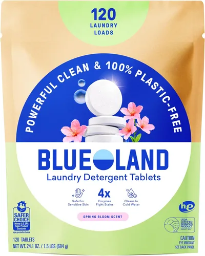 Vista 16 de BLUELAND Pastillas de detergente para ropa, 36 unidades, cápsulas, hojas y alternativa líquida sin plástico, respetuosas con el medio ambiente, sin