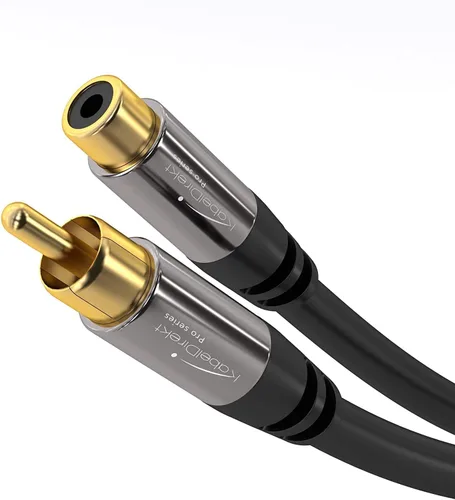 Vista 8 de KabelDirekt – Cable de extensión RCA – 3 pies – Conductor resistente a roturas para una calidad de sonido brillante