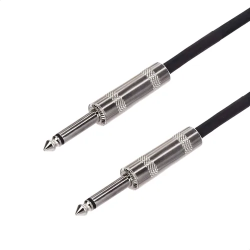 Vista 2 de Yaxa Basics TS - Cable recto para instrumentos de 1/4 de pulgada para guitarra eléctrica, bajo y teclado con blindaje antiruido, 10 pies