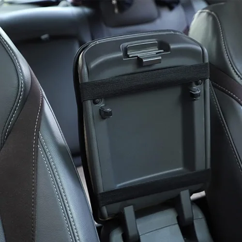Vista 6 de ASUBHA Cojín para consola central de automóvil, 12.4 x 7.48 pulgadas, de piel, impermeable, protector de caja de asiento para reposabrazos