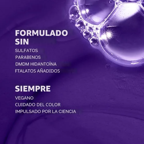 Vista 7 de L'Oreal Paris Champú Morado Tonificante Anticobrizo Sin Sulfato para Cabello Rubio, Decolorado, Plateado o con Mechas Marrones, EverPure, 6.8 Fl Oz
