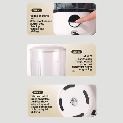 Vista 5 de Lavadora de ropa interior con pantalla táctil LED, lavadora portátil recargable de ropa interior, lavado profundo rápido de 5/10 minutos