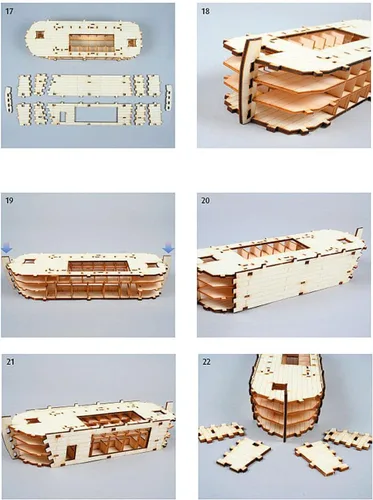 Vista 6 de YOUNGMODELER Kit de modelo de madera de escritorio Arca de Noé