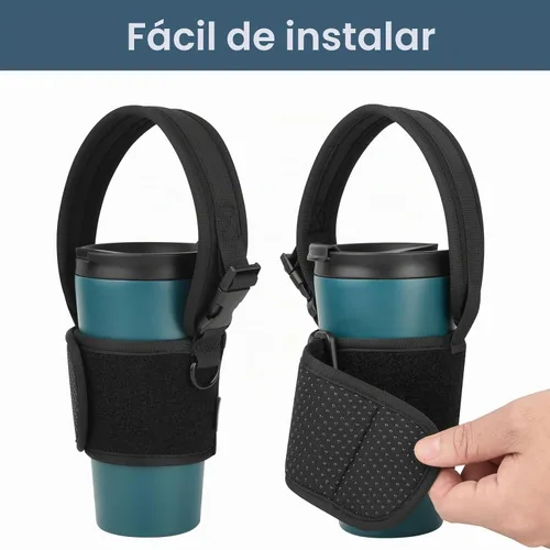 Vista 5 de Xxerciz Soporte para botella de agua con correa ajustable para el hombro, soporte portátil para botella de agua para caminar Portable