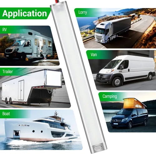 Vista 6 de CT CAPETRONIX Barra de luz LED de 12 V, 168 LED, 1700 lúmenes, 10 W, CC de 12 voltios con interruptor de encendido/apagado, para remolque de carga