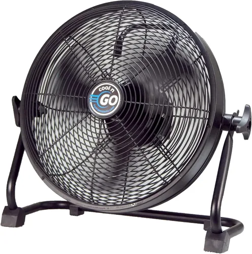 HydroMist Cool n Go Ventilador inalámbrico recargable para exteriores de 12 pulgadas, ventilador ultraportátil y recargable, puerto de carga USB,