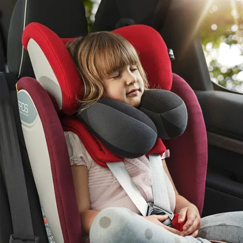 Vista 8 de INFANZIA Almohada de viaje para el cuello y mentón – Almohada de viaje mejorada en forma de U – Cómodo soporte de mentón, tamaño pequeño