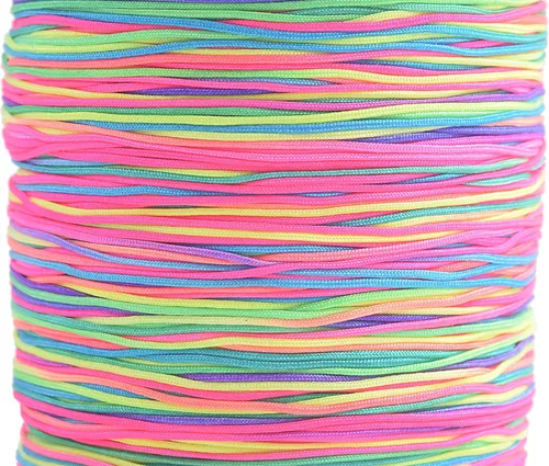 Vista 92 de KONMAY 1 rollo de cuerda de nailon de 150 yardas, trenzado de 0.016 in de nailon Shamballa Macramé/cordón de cuentas, cordón de nudo chino, cuerda