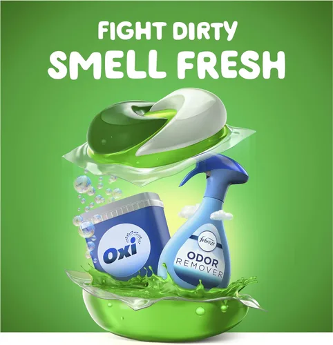 Vista 5 de Gain Flings! Jabón líquido para ropa sucia, compatible con HE, paquete de 3 bolsas, 111 unidades, aroma de larga duración, aroma original