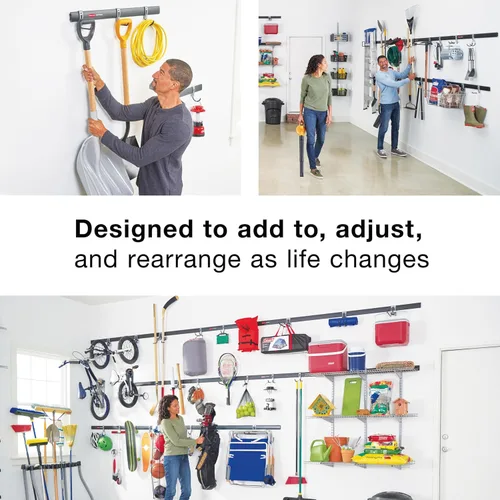 Vista 6 de Sistema de almacenamiento de cochera VerticalRubbermaid FastTrack bicicleta gancho, 1784463