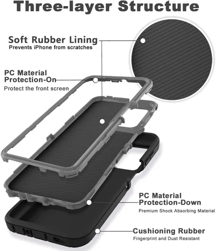 Vista 5 de Para Samsung Galaxy A32 5G Caso,Funda a prueba de golpes a prueba de polvo para iPhone Samsung Galaxy A32 5G (negro)