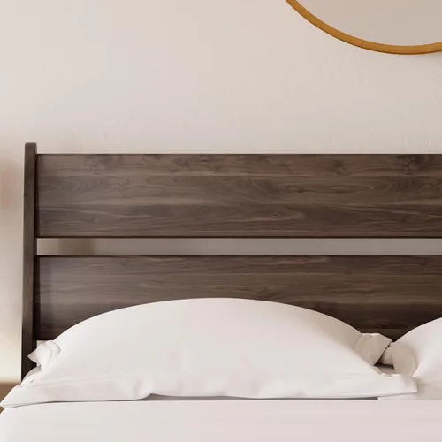 Vista 56 de Signature Design by Ashley Socalle - Cabecero completo, con listones abiertos, color beige natural