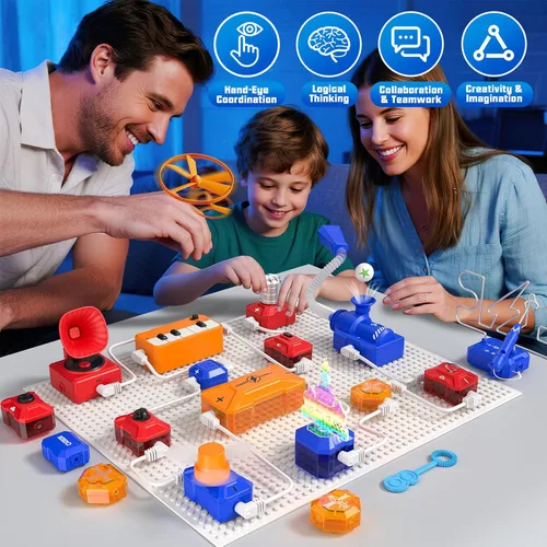 Vista 4 de Kits de ciencia para niños, kit de exploración electrónica con más de 671 proyectos de circuito, experimentos físicos, placa de circuito, juguete